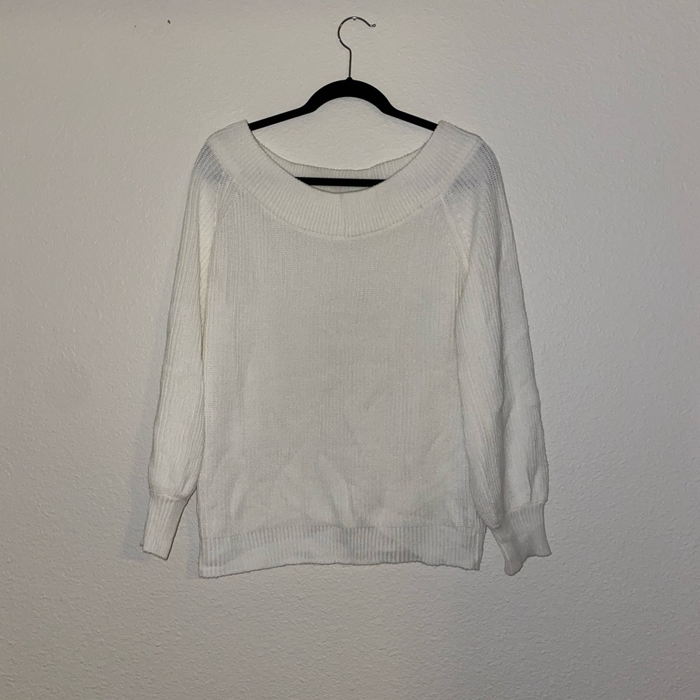 Oversized off the shoulder sweater